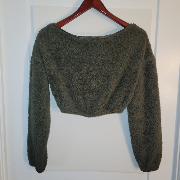 LA Barbie Croptop Zipper Sweater, Womens Medium - Picture 5 of 7